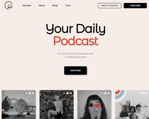 Podbox - Creative Podcast Website Using React